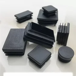 PE Square Plastic End Caps 3mm~120mm Blanking Plugs Box Section Tube Inserts Furniture Chair Feet  Sealing Plug Foot Cover