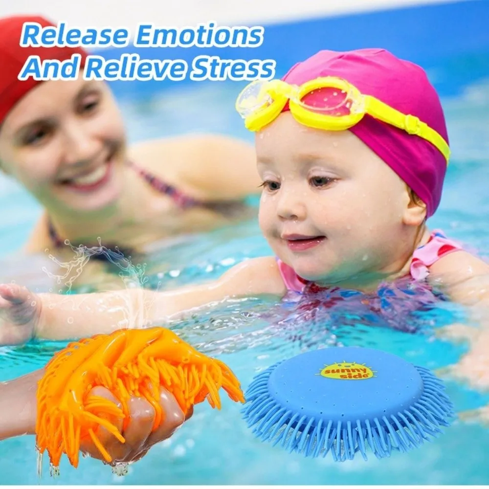 Endless Fun Stress Relieving Water Flying Disc TPR Floatable Soft Flying Saucer Stress Disc Beach Activities