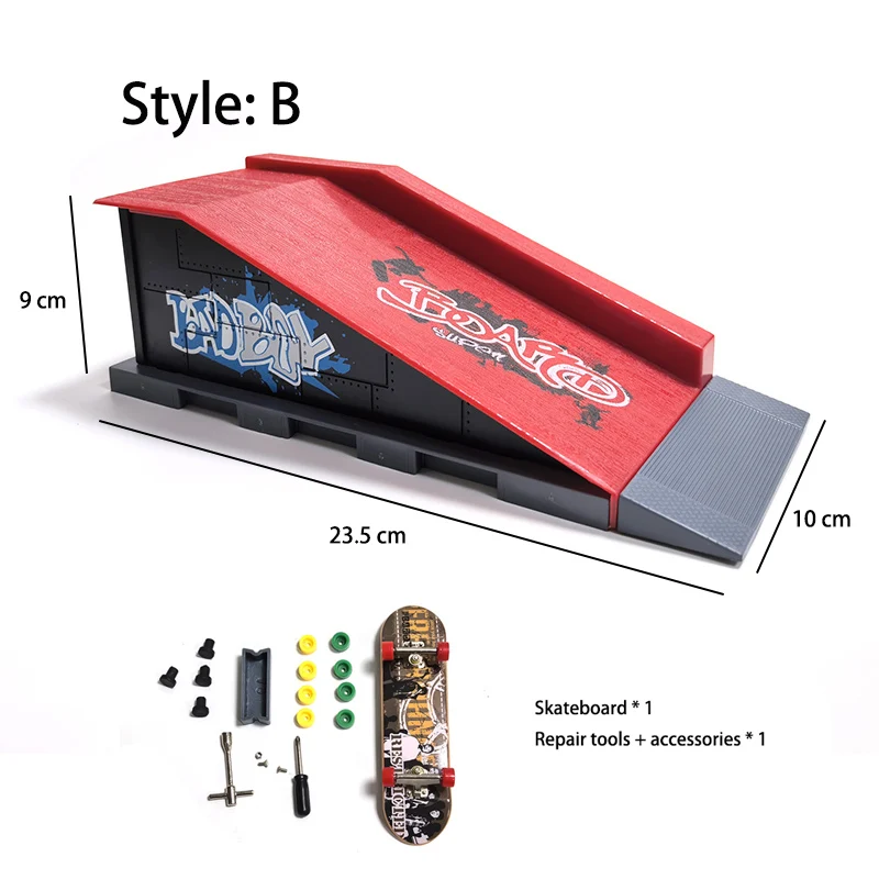 DIY Finger Skateboard Scene Venue Combination Sets Skate Park Ramp Parts Professional Tech Deck Novelty Toys Gift For Kids Child - view 4