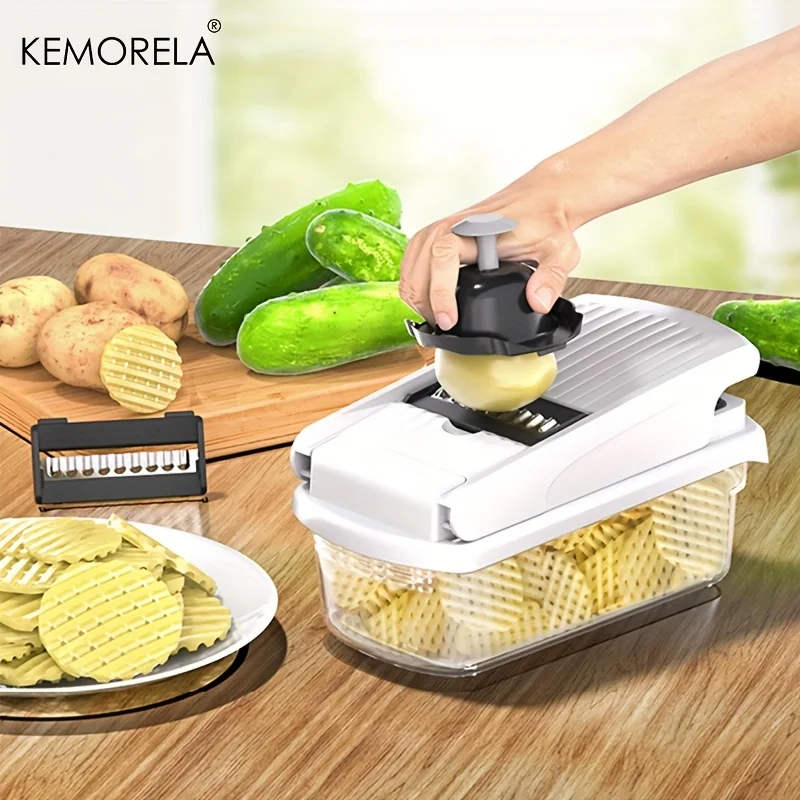 14/15 in 1 Multifunctional Vegetable Chopper Food Chopper Onion Chopper Vegetable Chopper with Container for Salad Potato Carrot view 2