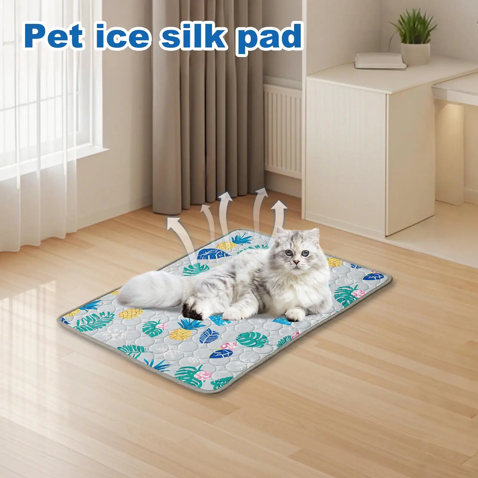 

Dog Cooling Mat Summer cat cooling mat Pet ice silk mat Blanket Sofa Breathable heat-relief Large dog pet mat Foldable