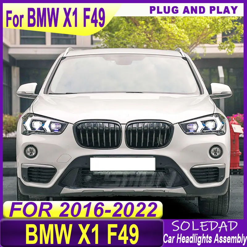 Car LED Headlight For BMW X1 F48 LED Headlights 2016 2017 2018 2019 2020 2021 DRL Turn Signal High Beam Angel Eye Projector Lens