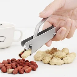 Stainless Steel Nut Sheller Peanut Pincers Melon Seeds Opener Walnut Pine Sheller Pistachio Sunflower Seeds Peeler Kitchen Tools