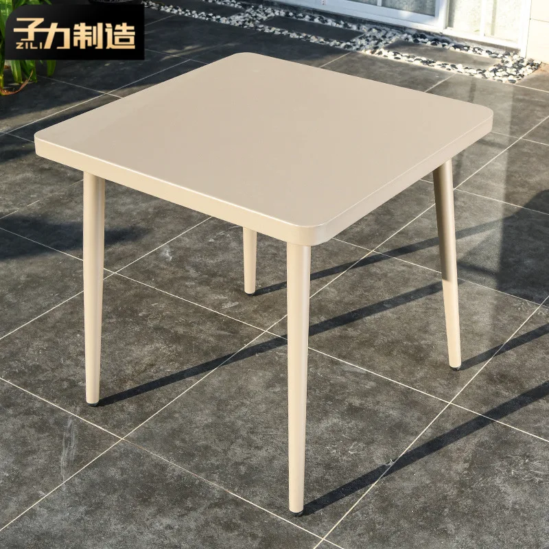 

carbon steel table aluminum alloy single table villa courtyard garden outdoor simple leisure milk tea shop coffee shop table