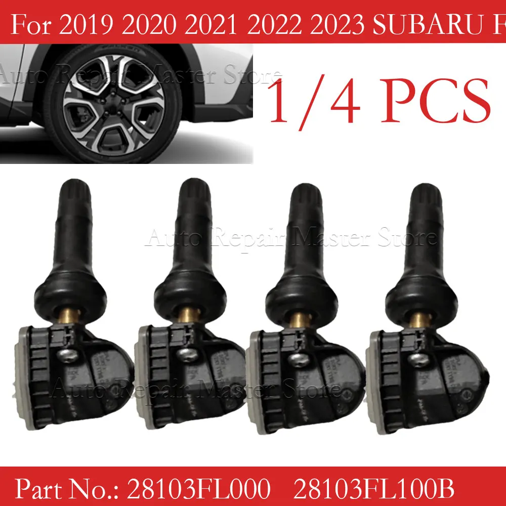 1/4PCS  28103-FL000 TPMS Tire Pressure Sensor FOR 2019-2023 Subaru Forester Outback Ascent Impreza 433MHz 28103FL000