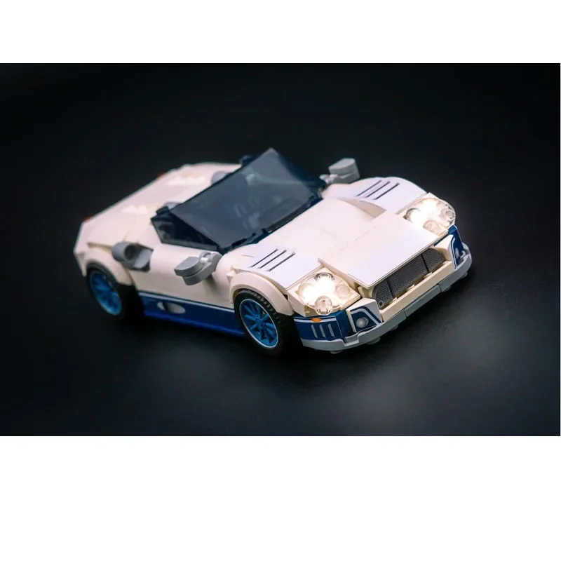 MOC-205806 novo estilo urbano branco esportes supercar blocos de construção modelo, 314 peças, presente de brinquedo de aniversário criativo para meninos e crianças