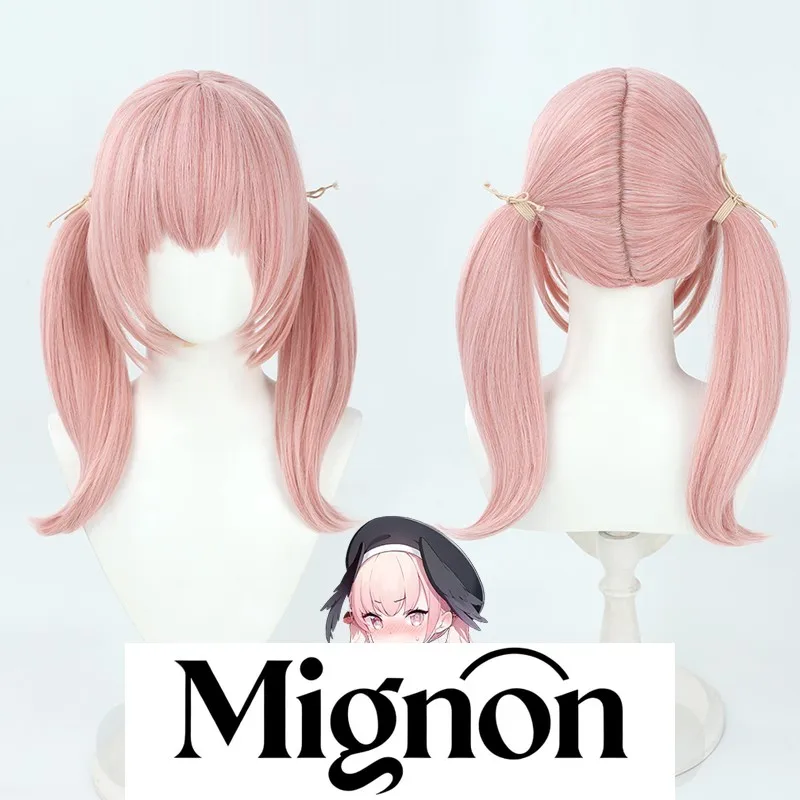 

Синий архив Global Koharu Косплей Парик Цельный двойной хвост Розовый силиконовый полный кожух головы