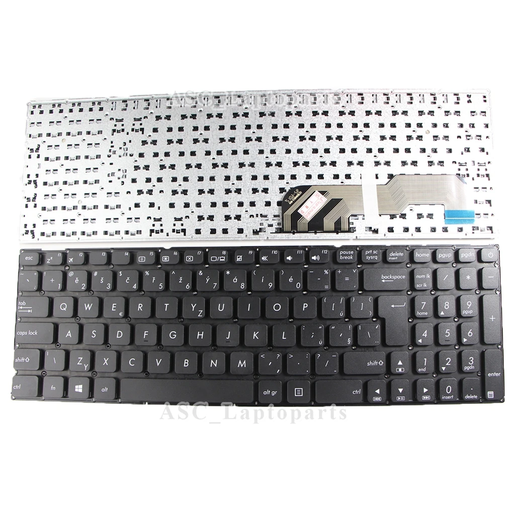 New Czech Slovakian Keyboard for ASUS X541U X541UA X541UAK X541UJ X541UV X541UVK Black, NO Frame