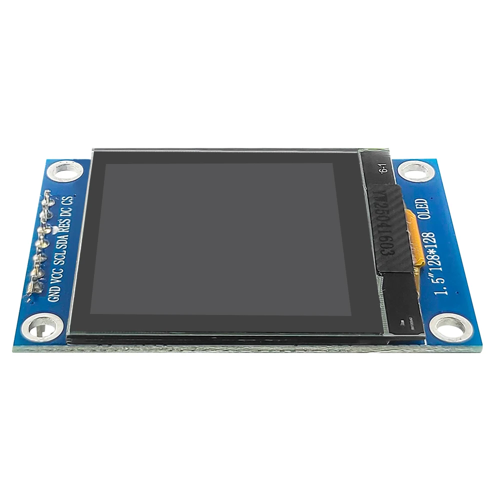 7Pin 1.5 Inch OLED Screen Module I2C IIC 128*128 COG SH1107 Drive White LCD Display Low Power Consumption 3.3V