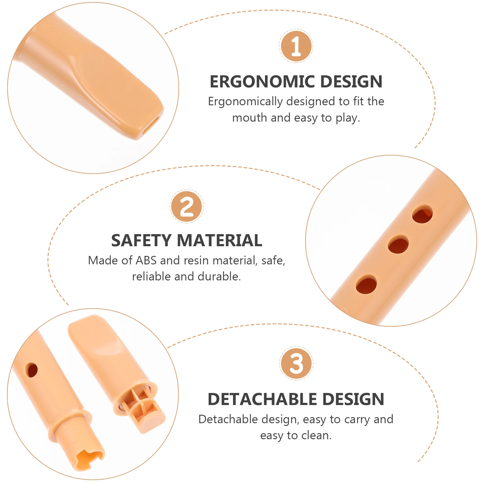 

Abs Recorder Clarinet for Adults Beginner Detachable Beginners Practice Wind Instrument Exquisite Craftsmanship