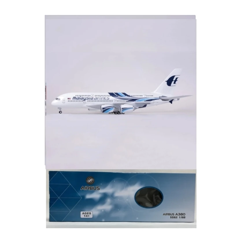 

Scale 1:160 47cm Malaysia Aircraft Model A380 Plane Model Die-Cast Resin Aircraft Model Plane Parts For Collection Room Decor