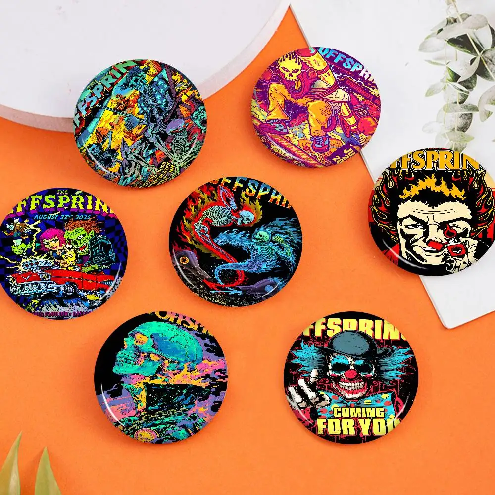 The O-OffspringS Cartoon Brooches Anime Badge Round Handmade Brooch Lapel Pins Jewelry for Backpack Clothes Gifts
