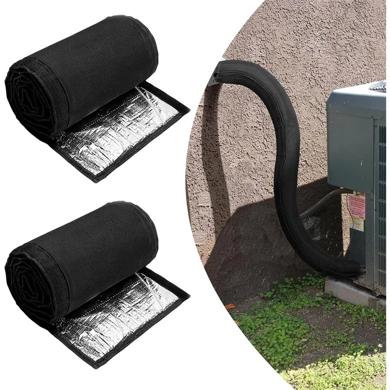 Изоляционные крышки для труб ABKY-AC, 2 упаковки для наружных 3-слойных медных изоляционных крышек для труб HVAC, 72X10,2 дюйма, Оксфорд