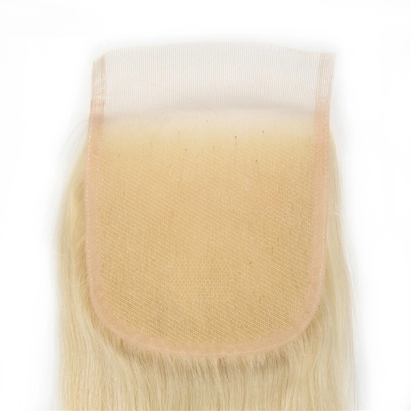 10-22 بوصة 613 شقراء مستقيم الجسم موجة الشعر البشري أمامي 13x4 الدانتيل الشفاف أمامي 4x4 إغلاق 150% الكثافة نهاية كاملة