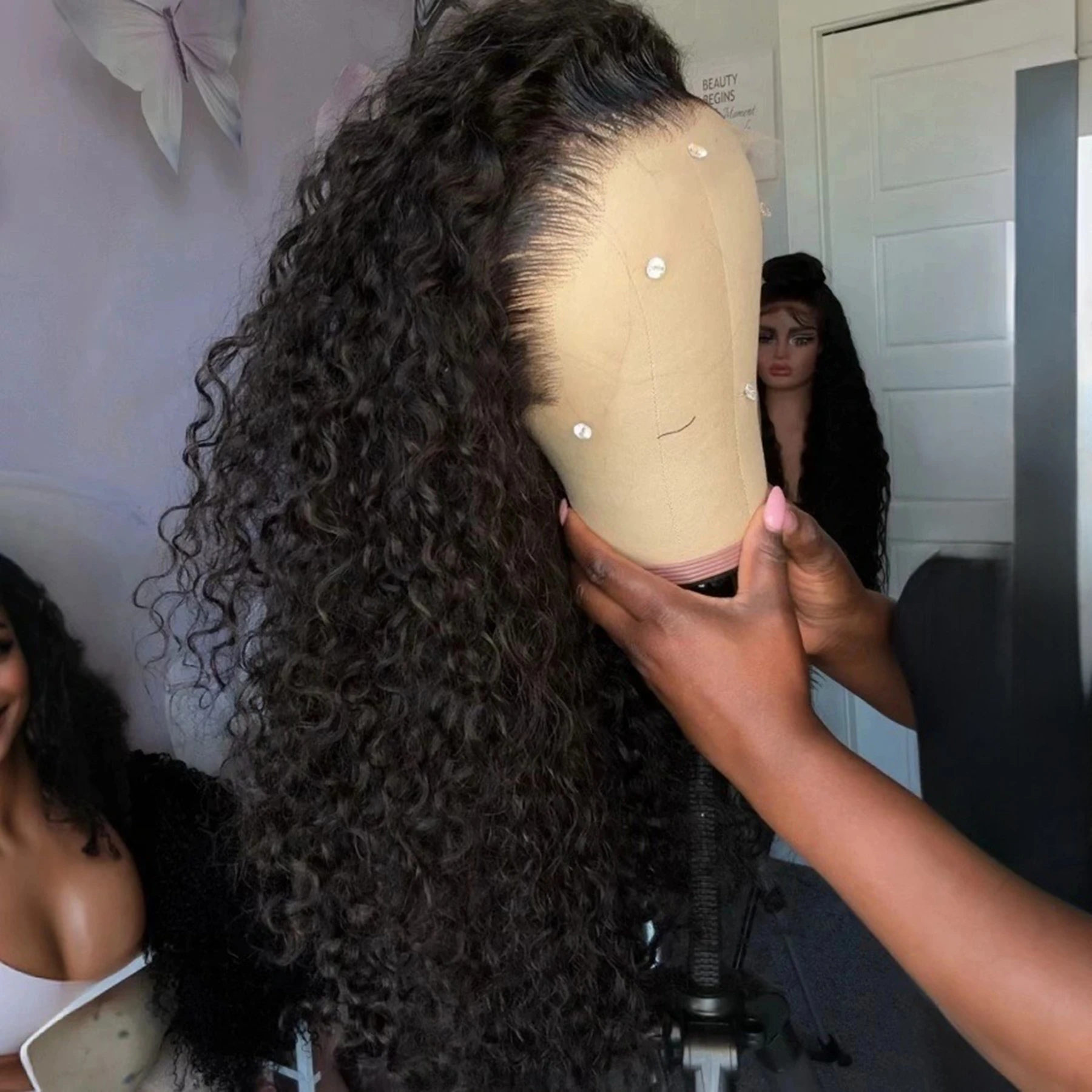 Czarna, kręcona peruka syntety – Synthetic Braided Wigs For Black Women recenzja i cena