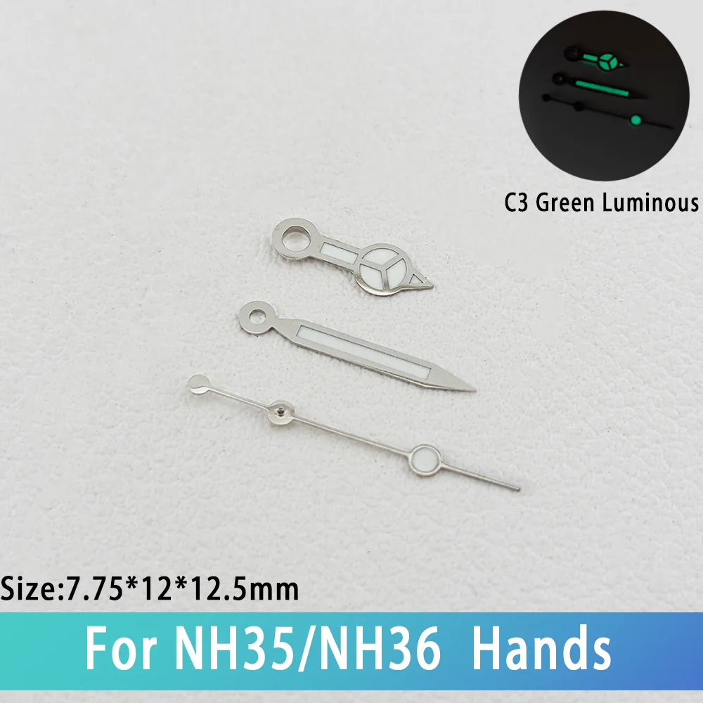 Universal Pointers Are Suitable For NH35/NH36 Miyota8205/8215 C3 Green Luminous  Vintage Watch Hand Fit For Eta2836 2824 Hands