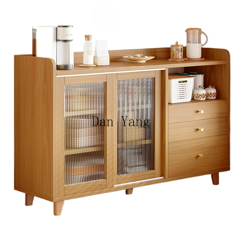 

DY tea and meal side integrated storage cabinet household floor simple wine cabinet against the wall solid wood color cabinet