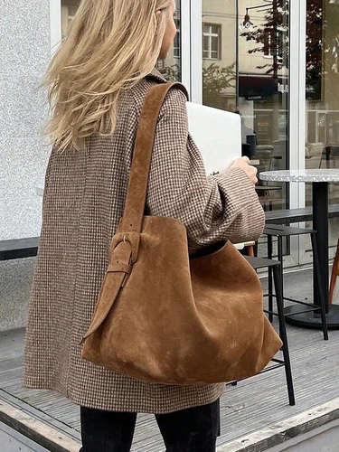2025 nuevo bolso Retro marrón bolso de hombro de gran capacidad, bolso para las axilas, bolso cruzado moda y ocio bolso de mujer para ir al trabajo diario