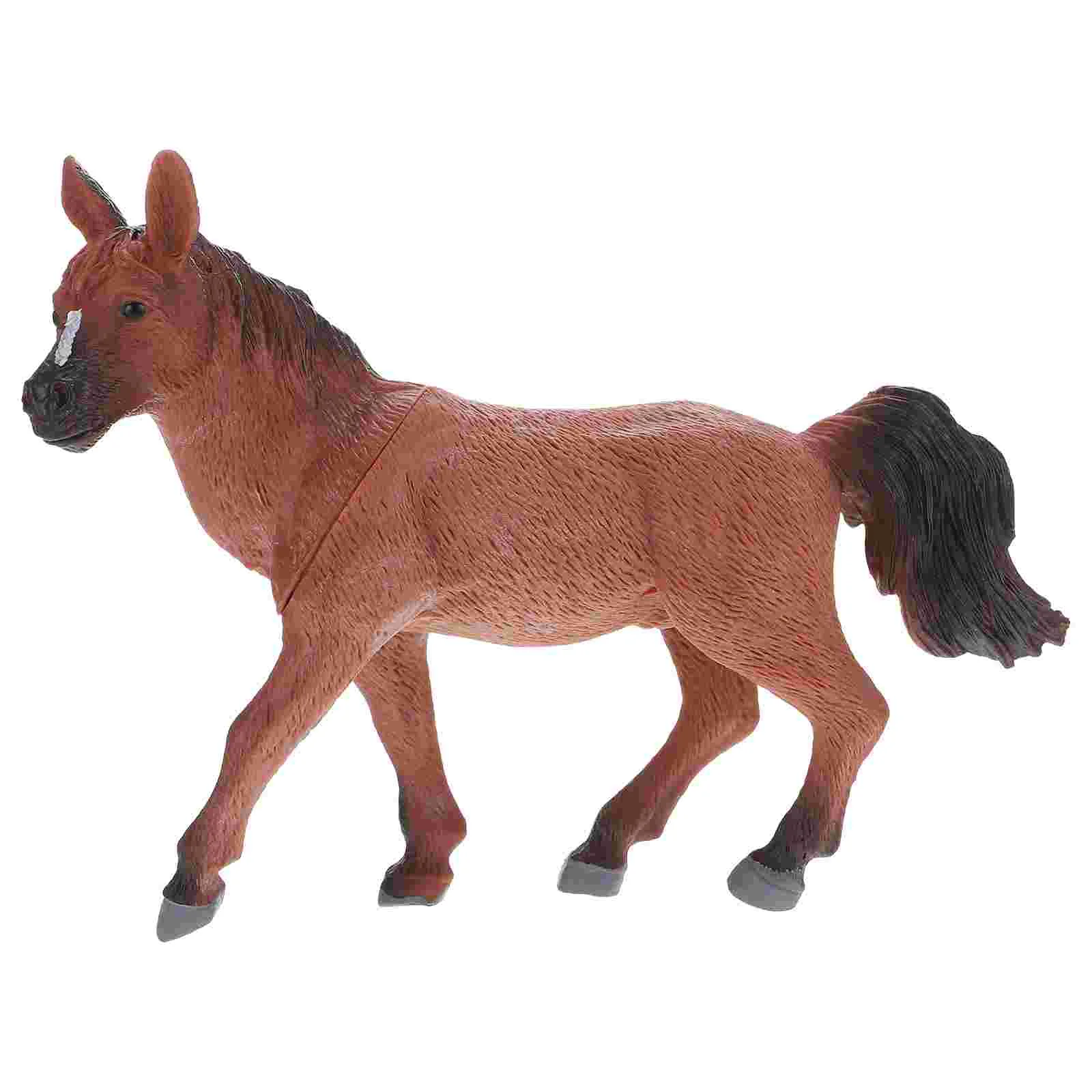 Ornaments Simulated Animal Child Children’s Toys Artificial Horse Figure Plastic