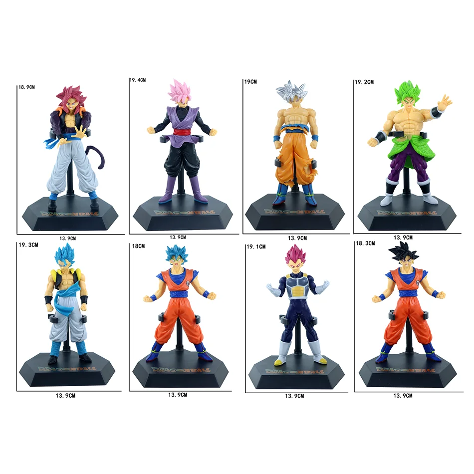 Anime Dragon Ball Z 18-20CM Super Saiyan Son Goku Broly Vegeta Anime Action Figure Model Gifts Collectible Figurines for Kids view 2