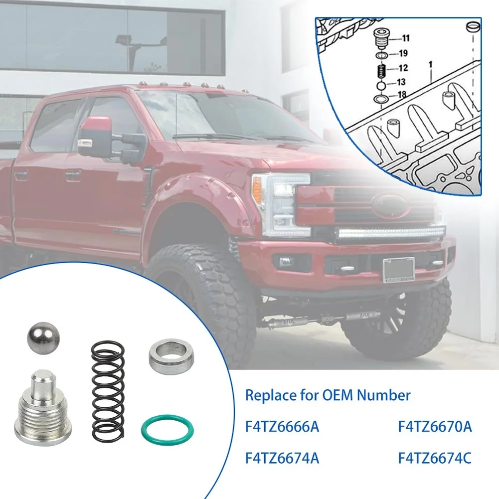 For Harsh Engine Conditions 7.3L Oil Pump Relief Valve Oil Pump Relief Valve Kit Oil Pump Precise Fitment Design