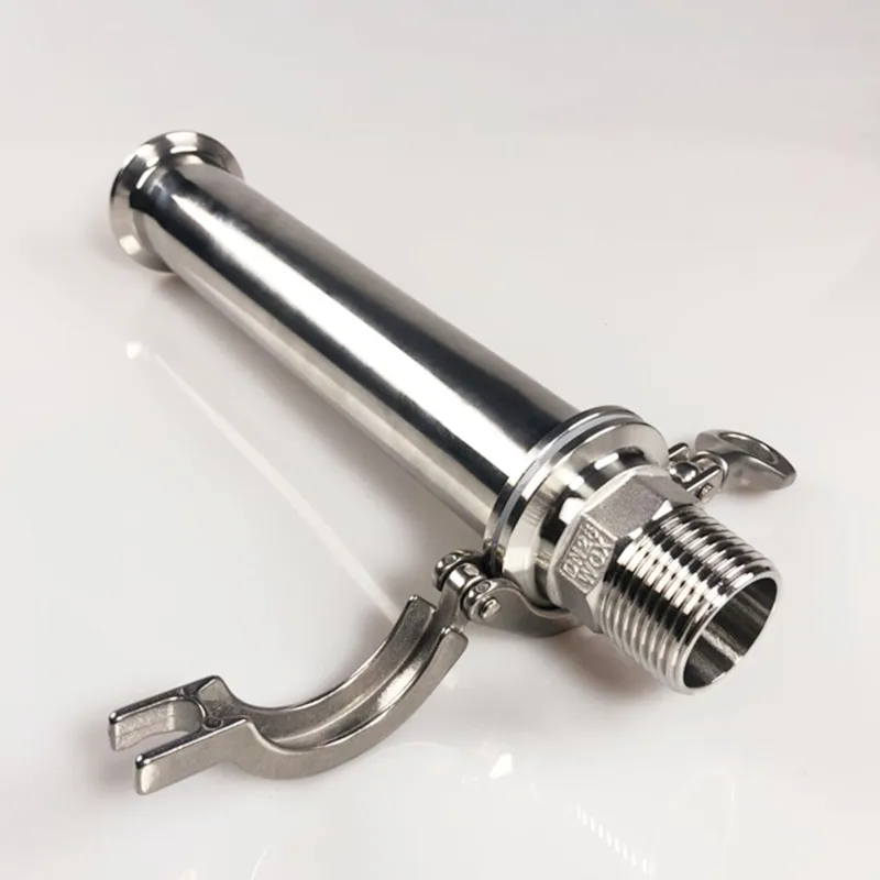 WZJG Sanitary Tri Clamp Type Spool Tube With 51/64MM Ferrule Clamp SS316 4/6/8/12/18/24\
