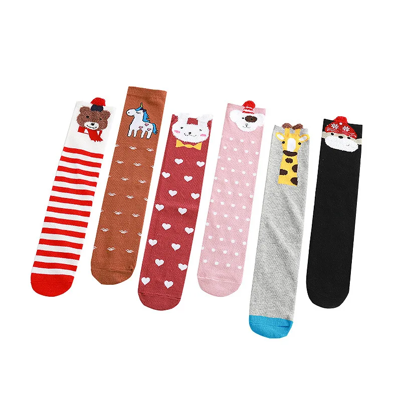 Girl Socks 3-12 Years Old Cotton Knee High Socks Lovely Long Children\'s Knee Socks Kids Dance Socks Girl Todder Baby