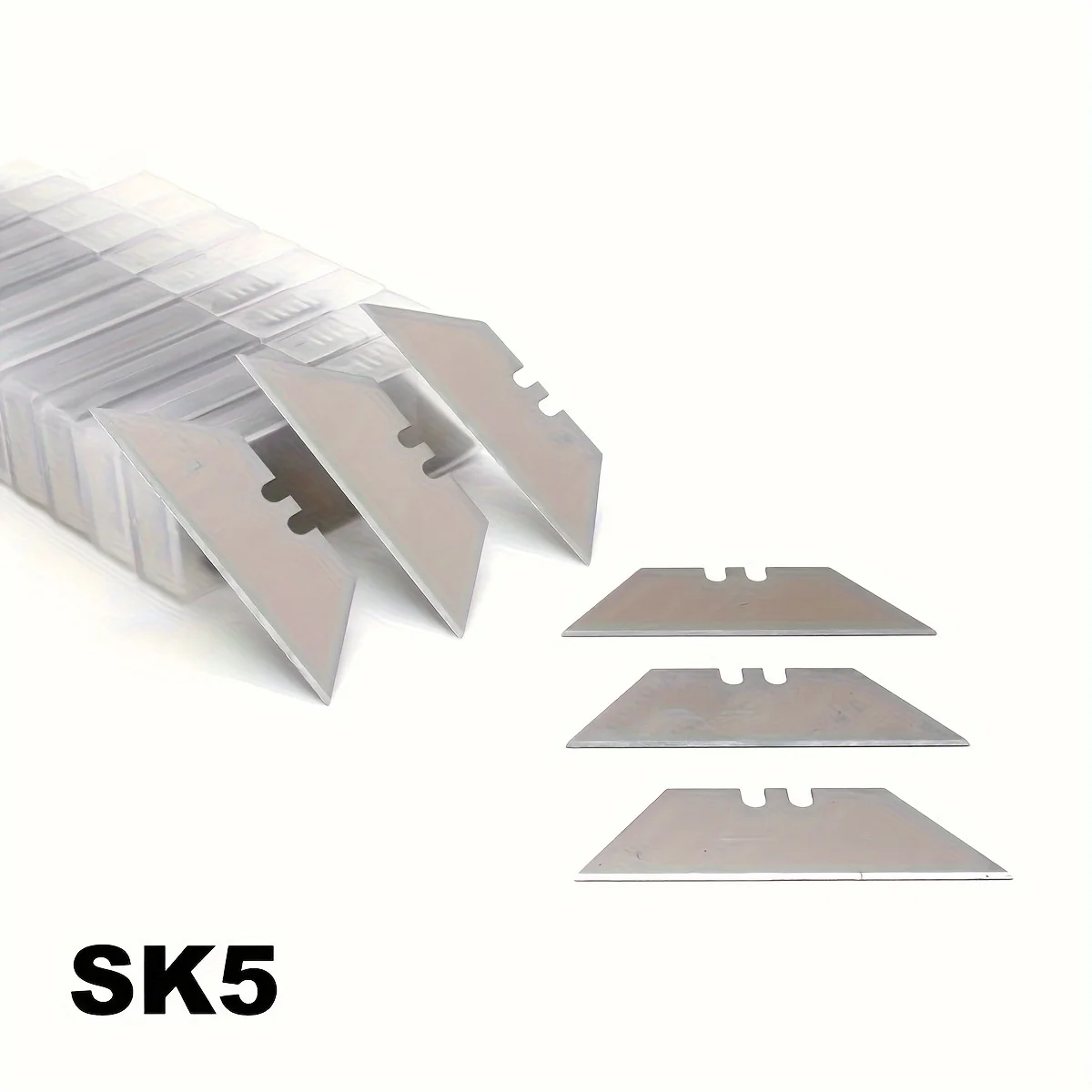10pcs Stainless Steel Trapezoidal Cutting Blade - Interchangeable Multifunctional Set for Imitation Leather/Paper/Home Repair