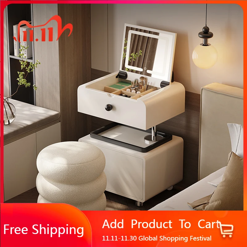 

White Storage Vanity Table Small Filing Cabinets Jewelry Corner Dressing Table Modern Bedside Penteadeira Postmodern Furniture