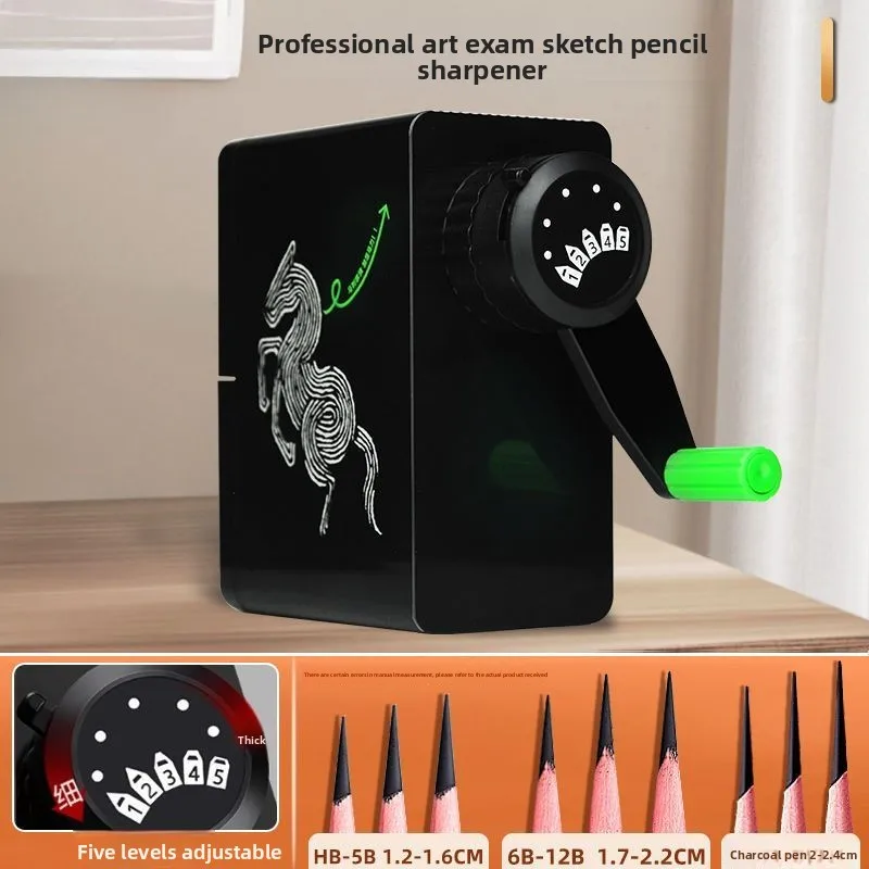 Maries Pro Speed Sketch Pencil Sharpener with Five Adjustable Levels for Artists Students School Office Stationery