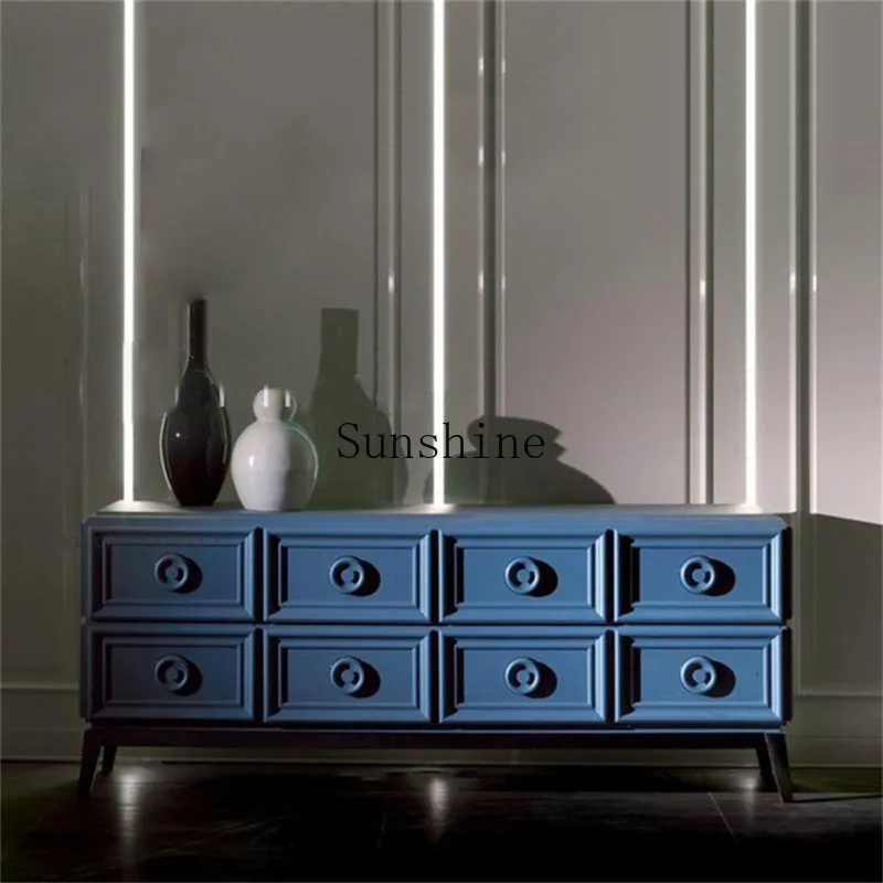 

American light luxury solid wood TV high style post modern living room TV cabinet combination neoclassical simplicity