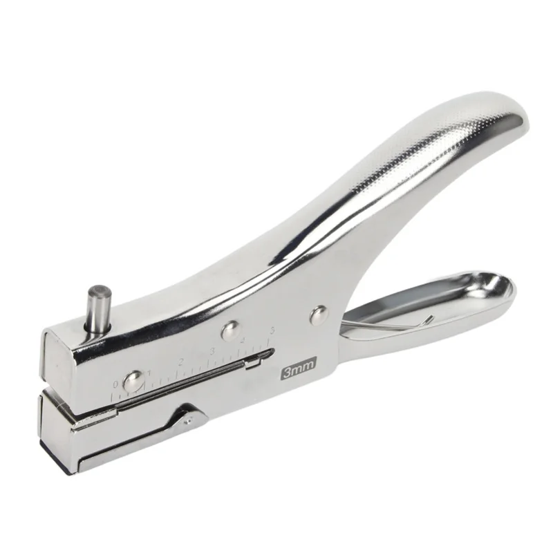 Single Hole Punch Deep Penetration Labor Saving Handheld Metal 3mm One Hole Puncher For Paper Cardboard Photo