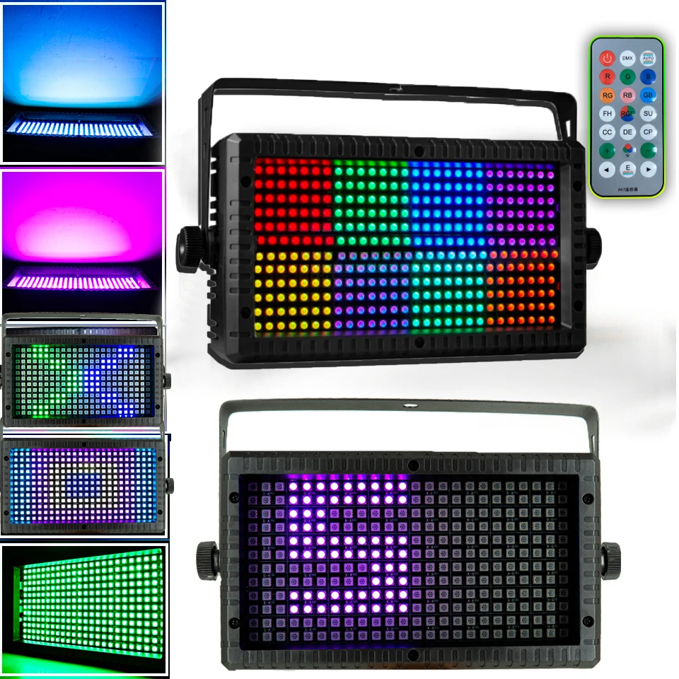 60W Mni 288LED 48 Partition Strobe RGB 3w1 DMX Super Bright Dj Wash Bar Super Bright Strobe Flash Light Stage Lighting Effects
