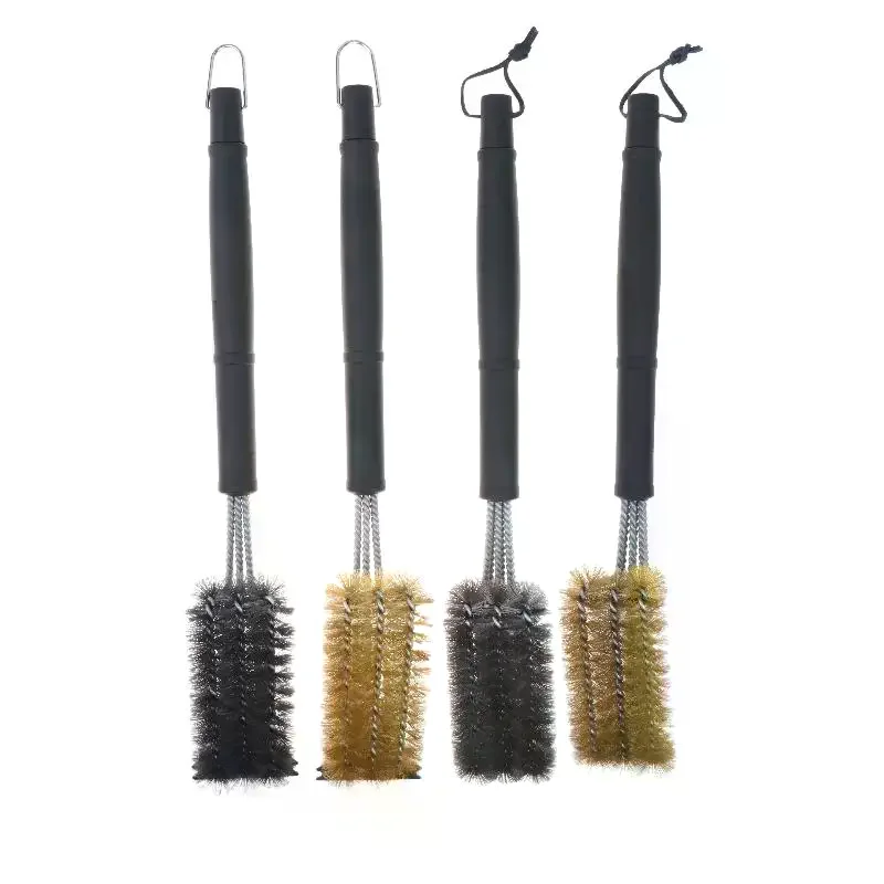 BBQ Grill Cleaning Brush Long Non-slip Handle Rust Resistant Metal Scraper for All Type Barbecue Grills Easy Cleaning