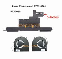 New Original Laptop CPU Cooler Heatsink Fan For Razer Blade 15 Advanced RZ09-0301 03135 0330 03304 12780848 13240125