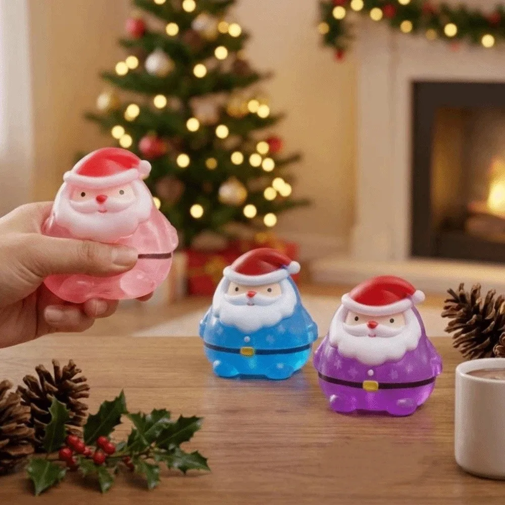 Cute Santa Slow Rising Squishy Slow Rebound Snowflake Outfit Fidget Stress Sensory Soft Pinch Santa Claus Squishy