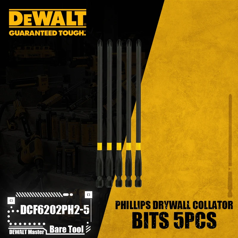 DEWALT DCF6202PH2-5 Phillips Drywall Collator Bits 5PCS For DCF620/DCF630/DCF6202 Power Tool Accessories Cordless Electric Tools