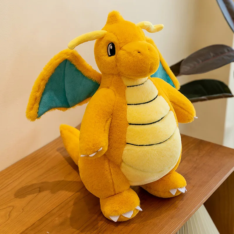 35/85Cm Dragonite Pokemon Groot Pluche Speelgoed Anime Pop Schattig Kussen Cartoon Gigantische Pokémon Plushie Knuffel Cadeau Voor Kinderen Kerst