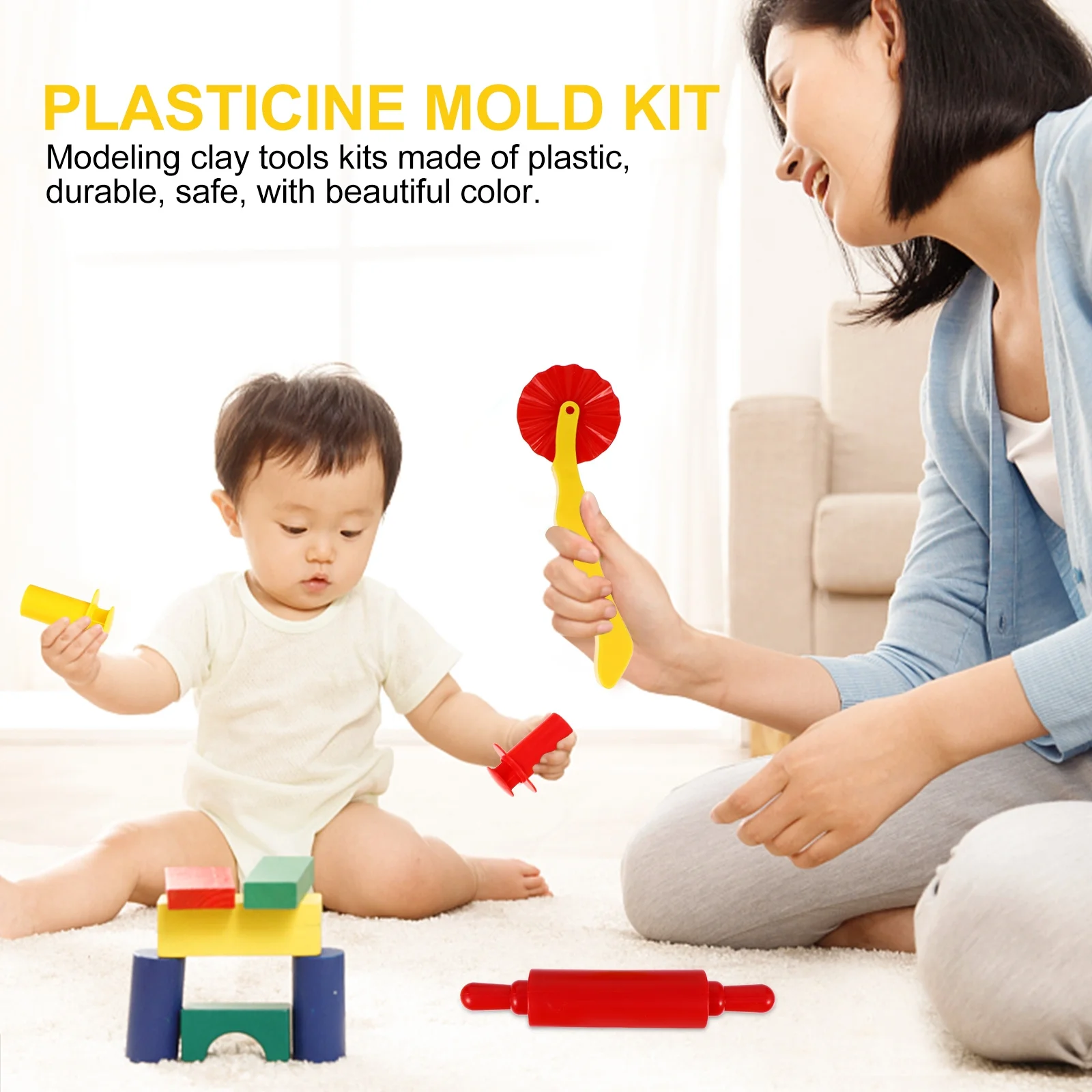 Conjunto de ferramentas de argila para crianças, 25 peças, kit de molde de plasticina, acessórios de massa colorida, brinquedo educacional, moldes diy, plasticina infantil