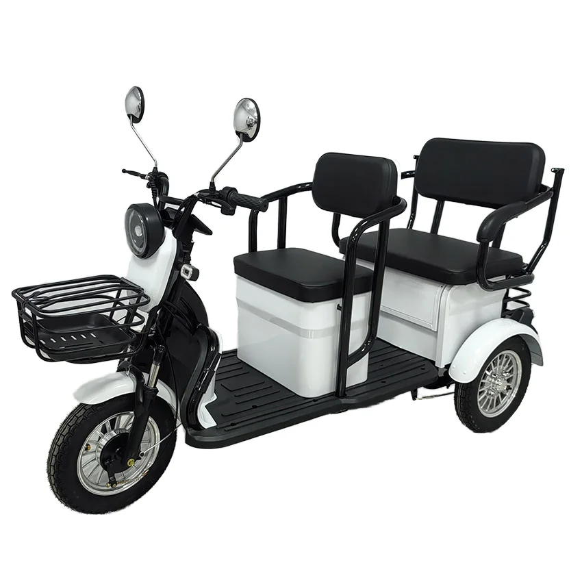 Holladay Promotion 500w 3-seater Adult Electric Tricycle City 3 Wheel Commute E-Bike 300-10 Large Wheel Electric Tricycle