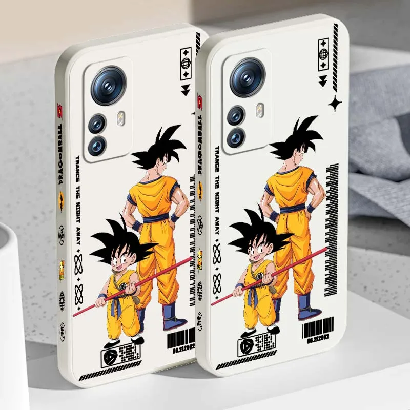 

Dragon Ball Goku Fashion Phone Case For Xiaomi Mi 17 15 14 13 13T 12 12T 12S 11i 11X Lite Pro Ultra 5G Liquid Left Rope