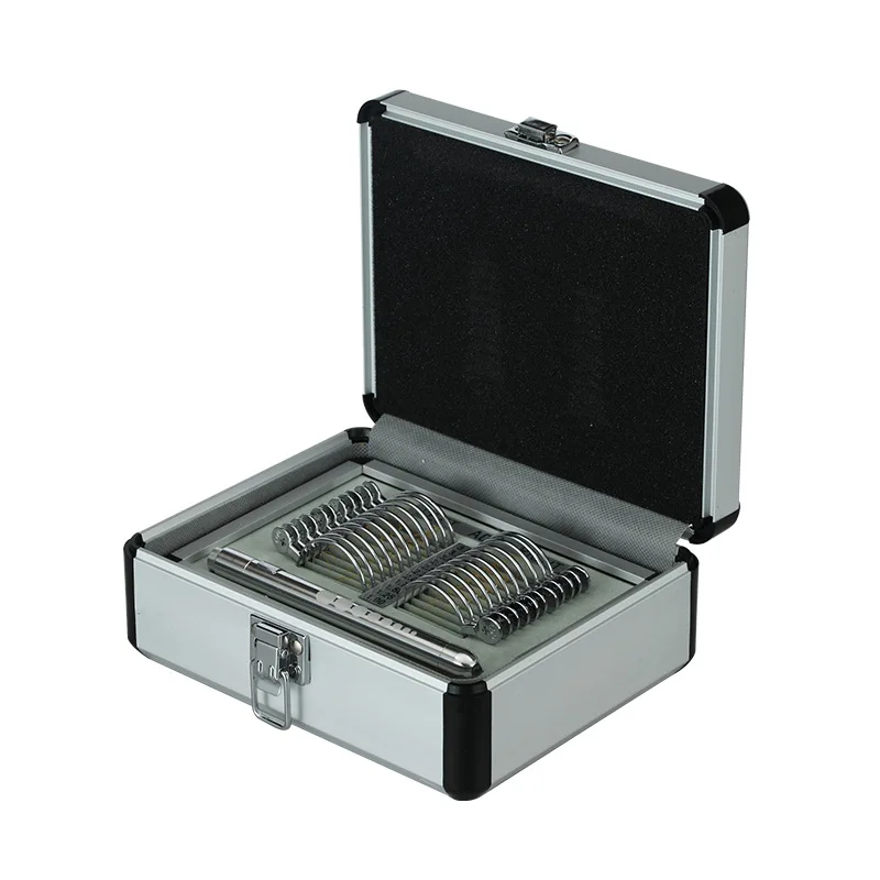 PL-22 22 Pcs Progressive Trial Lens Set ADD +1.00 to +3.50D Optical Test Lenses with Aluminum Tray & Case + Free Pen Light