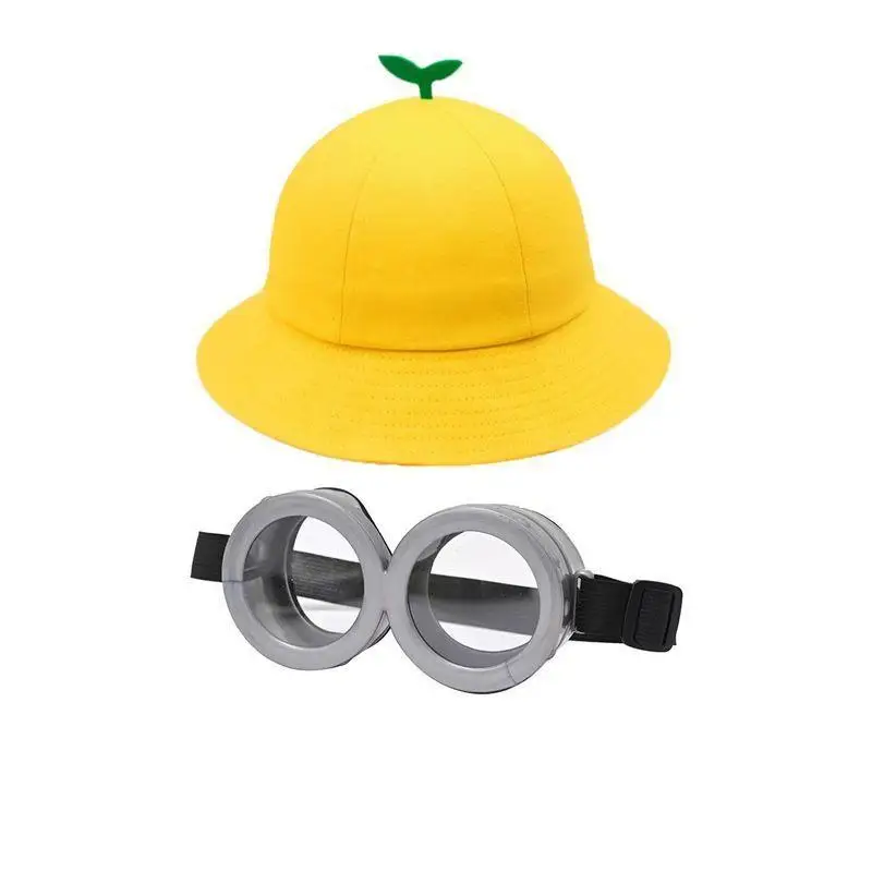 Yellow Man Cosplay Wig Big Glasses Steal Dad loween Par Costume Props Six One Small Yellow Man Disguise Tools