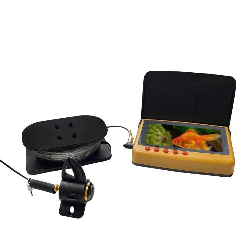 

Ultra-clear 4K underwater fish finder with video camera temperature sensing late night sea fishing high definition display