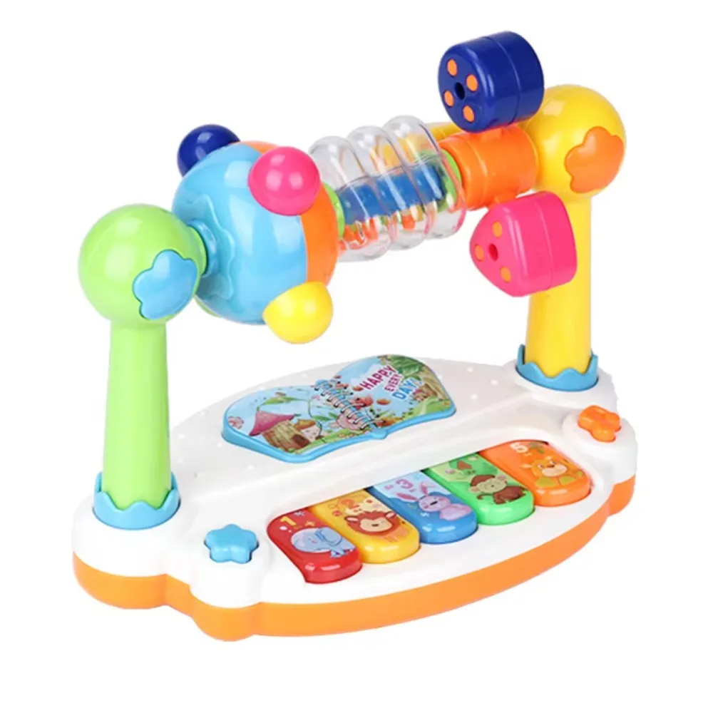 Licht Sound Baby Klavier Spielzeug Rotierenden Tier Druck Baby Musik Tastatur Interaktive Vorschule Baby Musical Spielzeug Geschenk