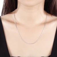 925 Sterling Silver Necklace 16/18/20/22/24 inches fine 1.5MM Box chain For Women top quality Fashion Jewelry Christmas Gifts - Image 2