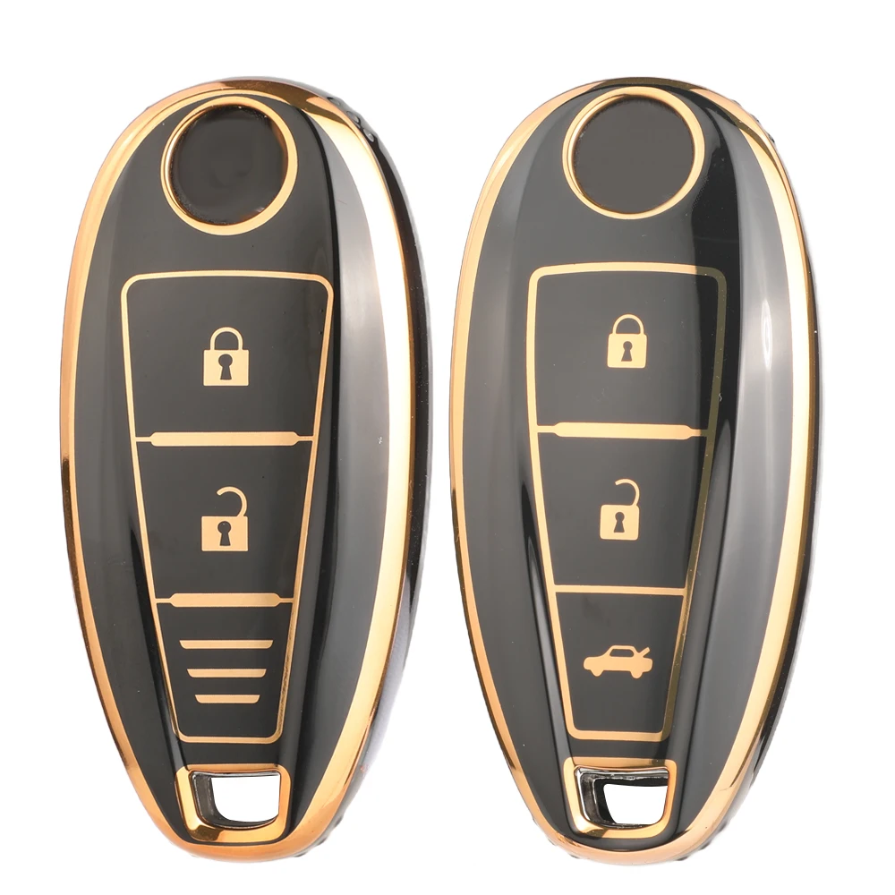 

jingyuqin For Suzuki Baleno Ertiga Ciaz Ignis Kizashi Swift SX4 S-cross Vitars Accessorie TPU Remote Car Key Case Fob