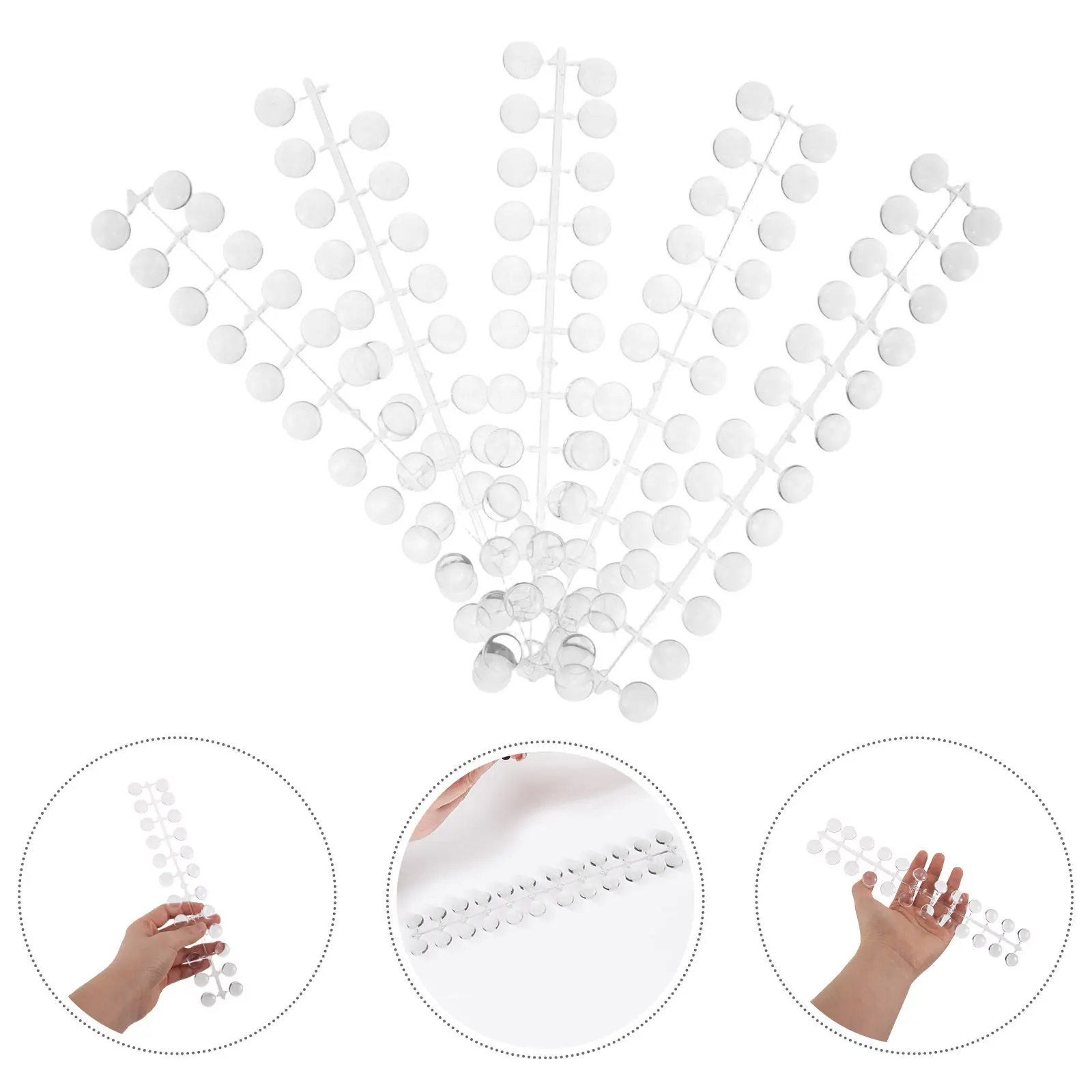 120pcs Clear Nail Display Board for Color Samples – High Transparency, Flat Stable Base for Salon & DIY Manicure