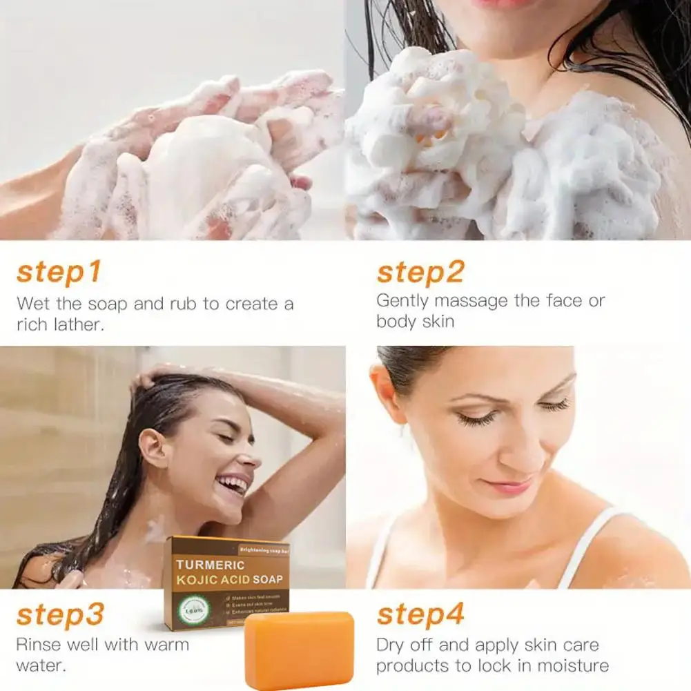 الكركم صابون شامبو الليمون كوجيك حمض الصابون دش وصابون الوجه تنظيف الجسم اشراق الصابون بار العناية بالبشرة 1 قطعة