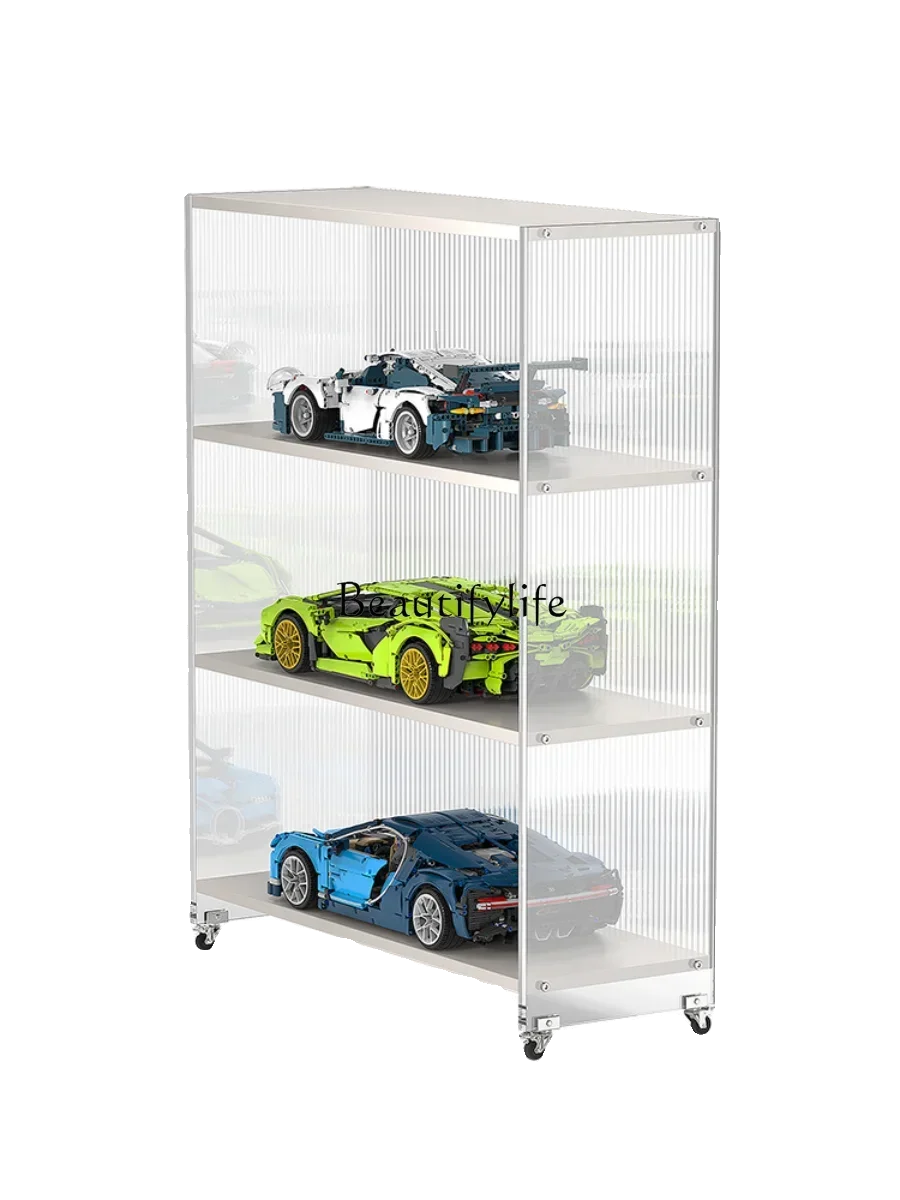 

N Acrylic Blind Box Display Cabinet Building Blocks Storage Living Room Bookshelf Side Glass Dustproof Bookcase